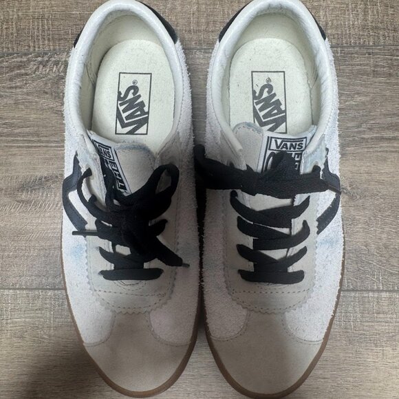Vans Sport Lowland White Suede Sneakers Women's Size 8.5 - Picture 2 of 6